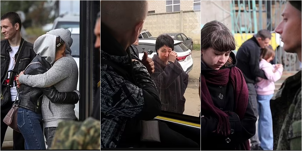 Lot, përqafime dhe puthje: Stacionet e trenit e pikat e kontrolleve në Rusi kthehen në skena ndarjeje