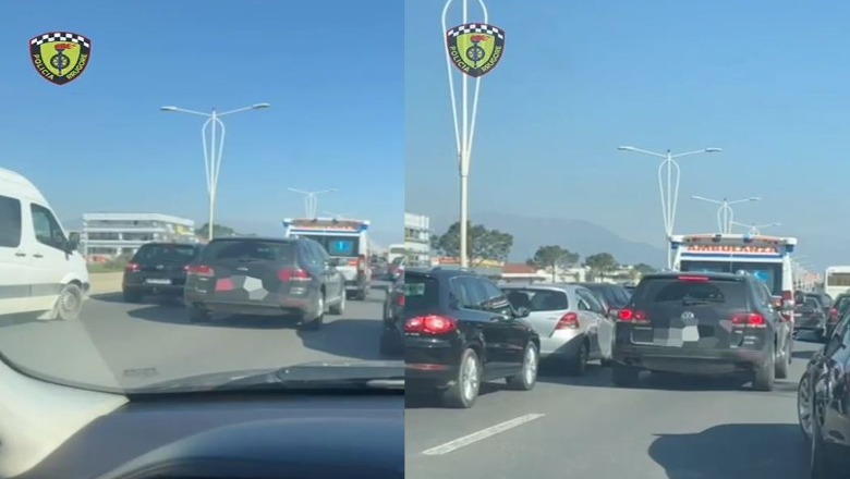 Ndiqte ambulancën që ishte në shërbim emergjence, për t’i shpëtuar trafikut, shoferit në Tiranë i hiqet patenta për një vit dhe gjobitet me 30 mijë lekë